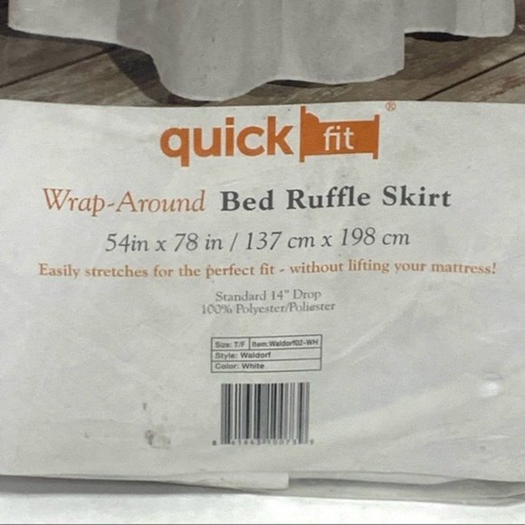 WALDORF White Ruffled Bed Skirt Bedskirt TWIN FULL NEW NIP - Picture 7 of 7